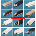 Rubber sealing strip for wooden doors